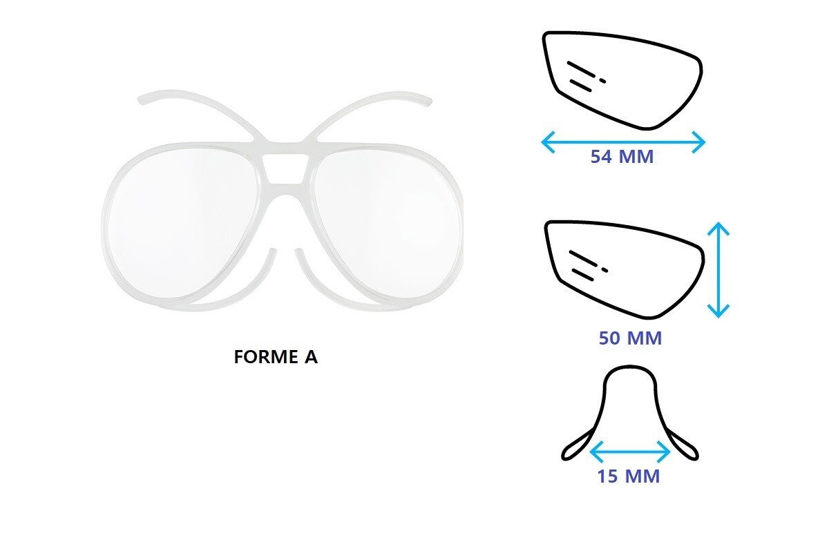 Insert optique masque de ski avec verres correcteur