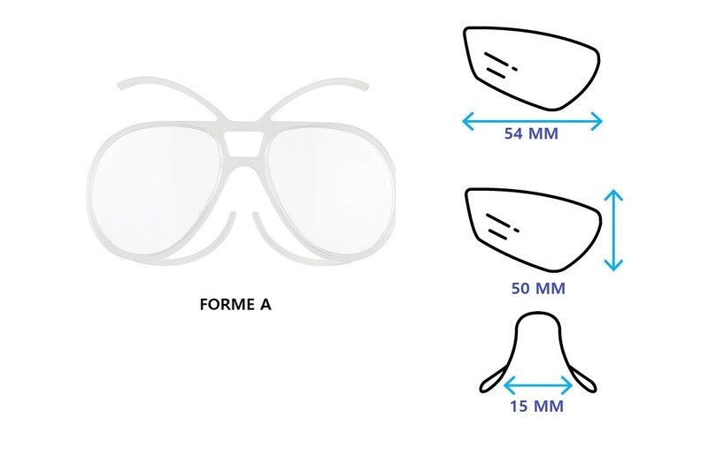 Insert optique masque de ski avec verres correcteur
