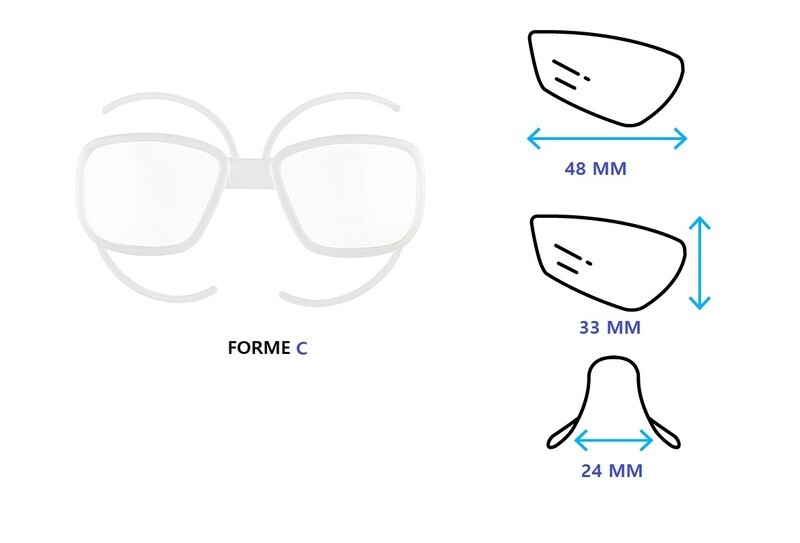 Insert optique masque de ski avec verres correcteur