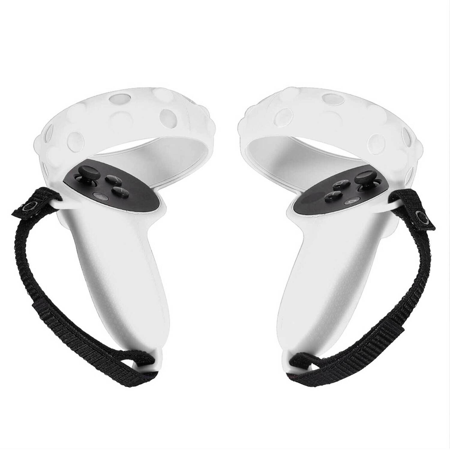 Coque de protection pour les manettes des Oculus Quest 2 VR, blanc et noir