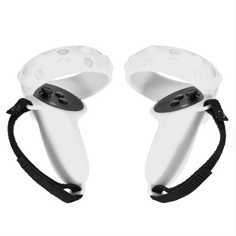 Coque de protection pour les manettes des Oculus Quest 2 VR, blanc et noir