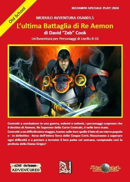 L&#39;ultima battaglia di Re Aemon di David &quot;Zeb&quot; Cook