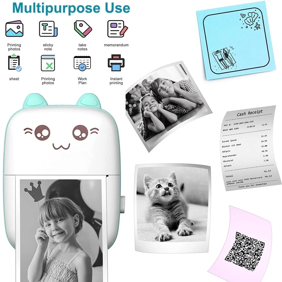 Portable Printer ($29.99) | Pocket Mini Printer | Hello Kitti 