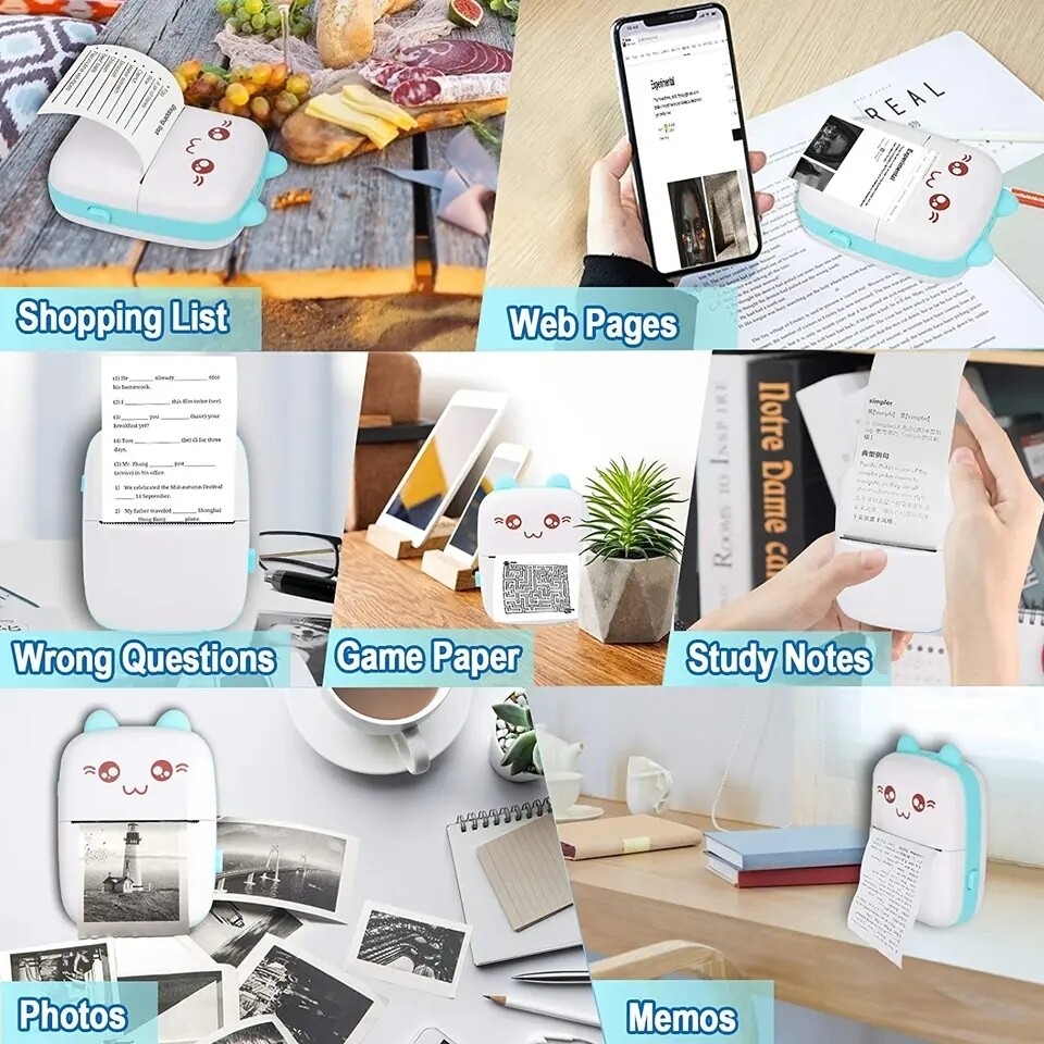 Portable Printer ($29.99) | Pocket Mini Printer | Hello Kitti 
