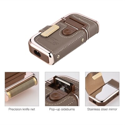 Electric Shaver ($44.99) | Portable Vintage Leather | Rechargeable | Trimmer  | Beard