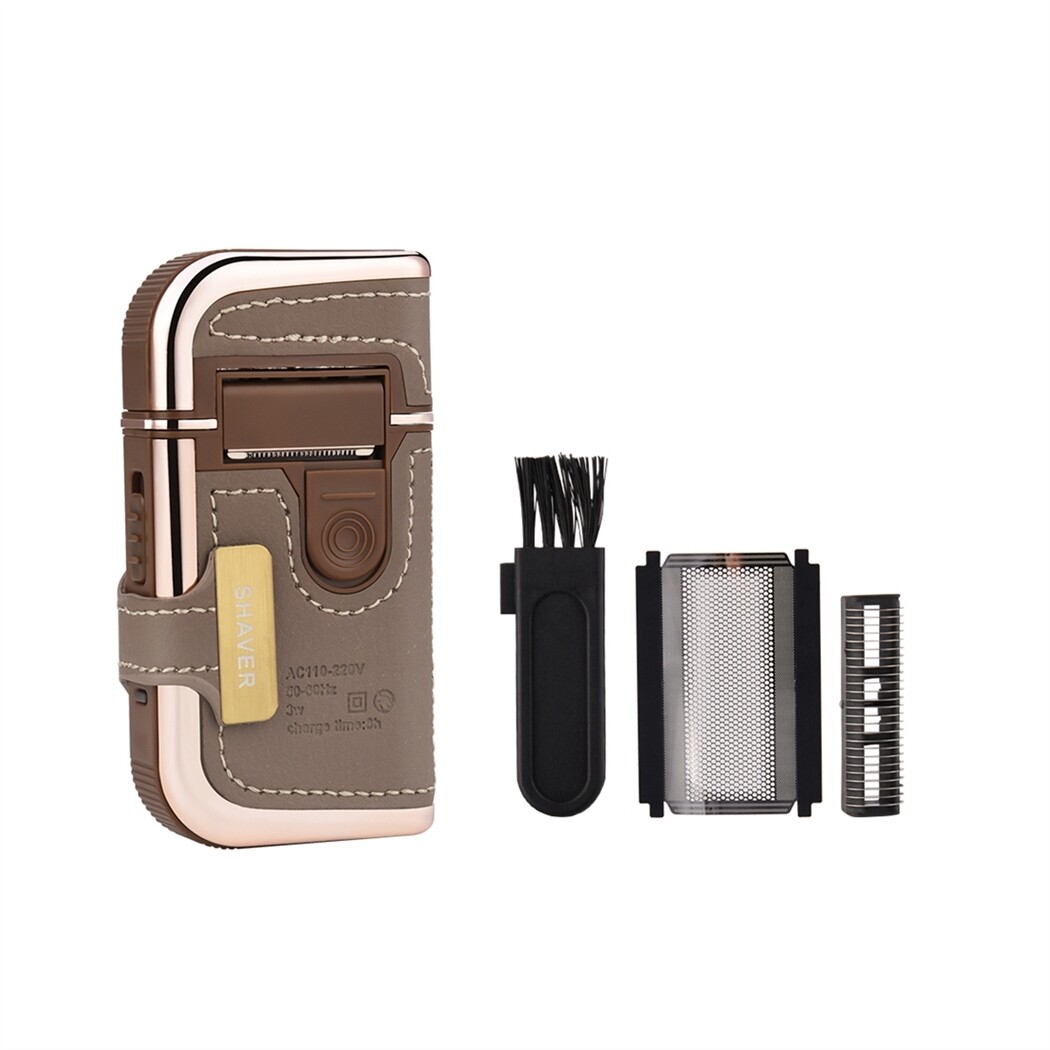 Electric Shaver ($44.99) | Portable Vintage Leather | Rechargeable | Trimmer  | Beard