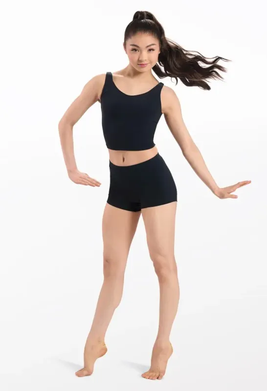 Black Low-Rise Banded Shorts