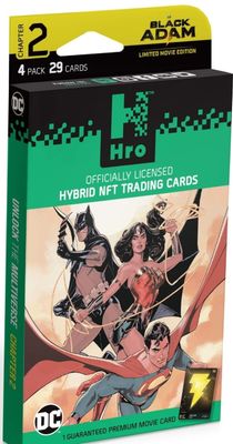 DC Comics Unlock The Multiverse | Hro Chapter 2: 4-Pack Premium Booster Box Hybrid NFT Trading Cards