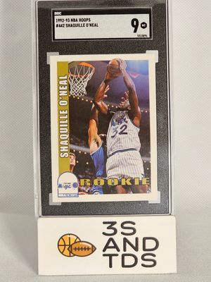 1992-93 Hoops #442 Shaquille O&#39;Neal RC 