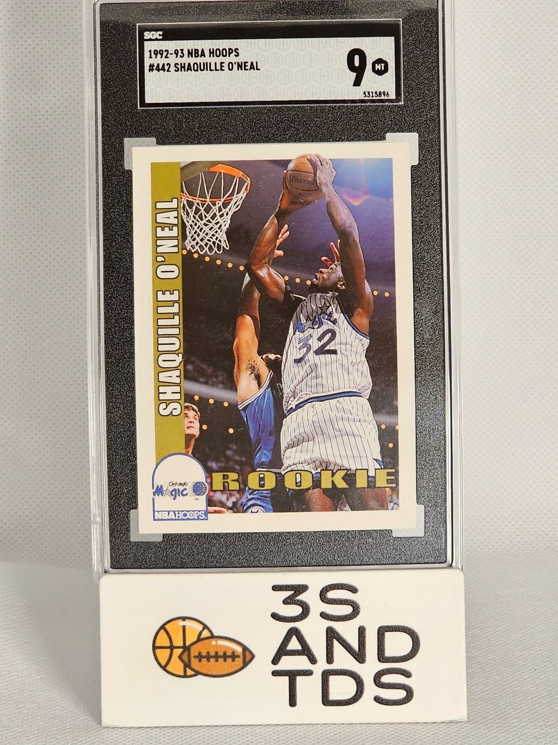 1992-93 Hoops #442 Shaquille O&#39;Neal RC 