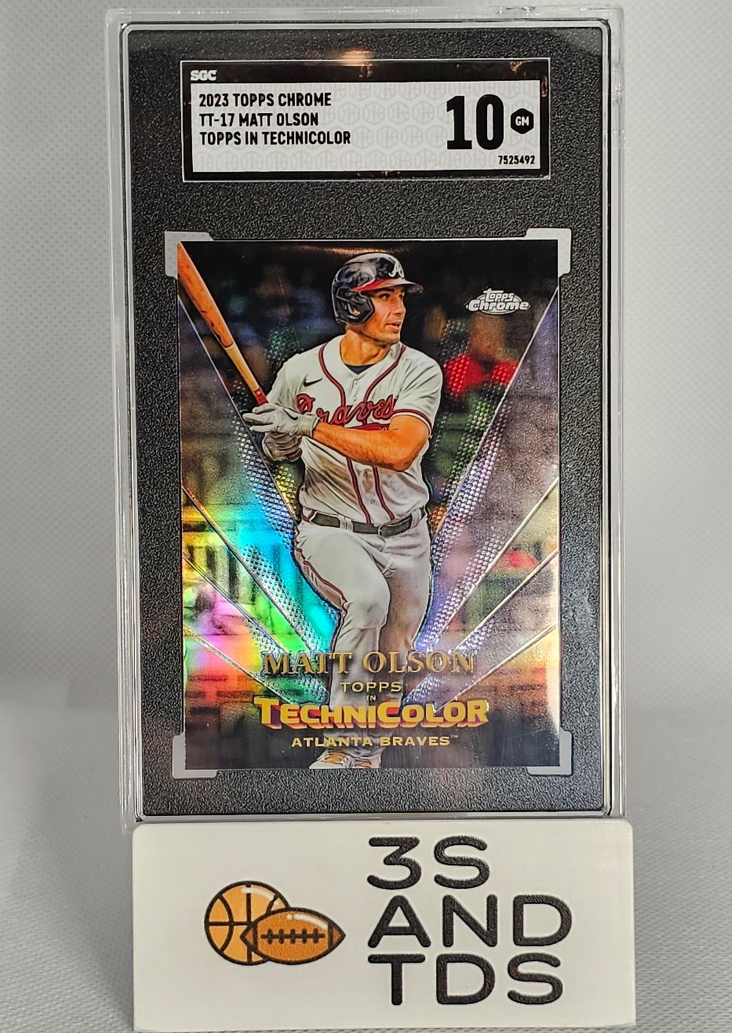 Matt Olson 2023 Topps Chrome Topps In Technicolor Insert Braves