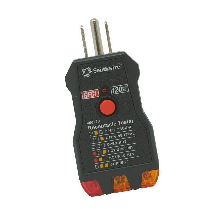 TI - Southwire 40022S Receptacle Tester, Black