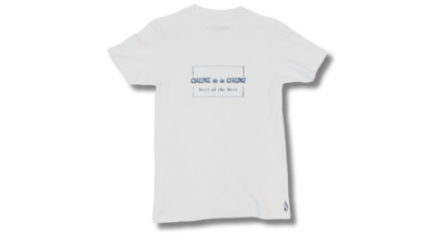White and royal blue BLACK LIGHTNING tshirt