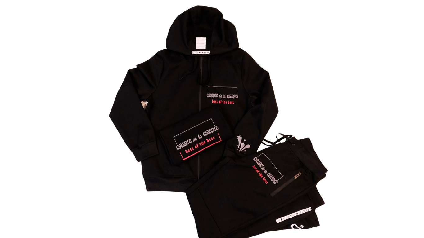 Black red and white &quot;RISING STARS&quot; COMFORT JOGGER SUIT