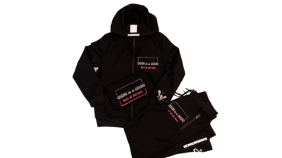 Black red and white &quot;RISING STARS&quot; COMFORT JOGGER SUIT