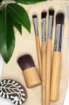 Natural Bamboo travel brush set