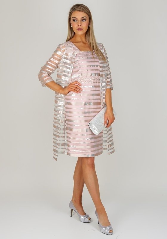 lizabella silver dress and jacket