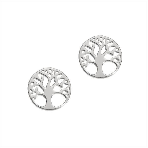 AURANTO Ohrring Lebensbaum Silber (ohne Steine)