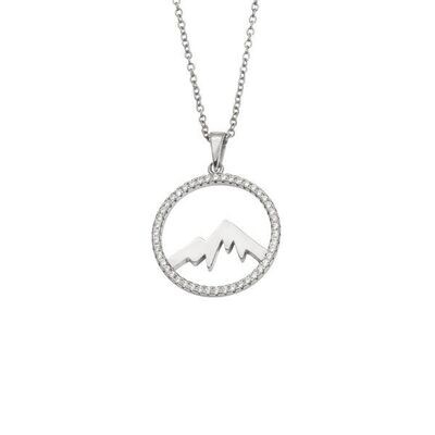 Silberhalskette Bergliebe mit Zirkonia