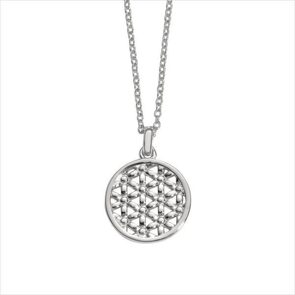 Silberhalskette Blume des Lebens