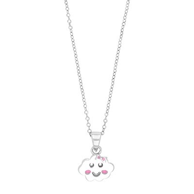 Silberhalskette Wolke