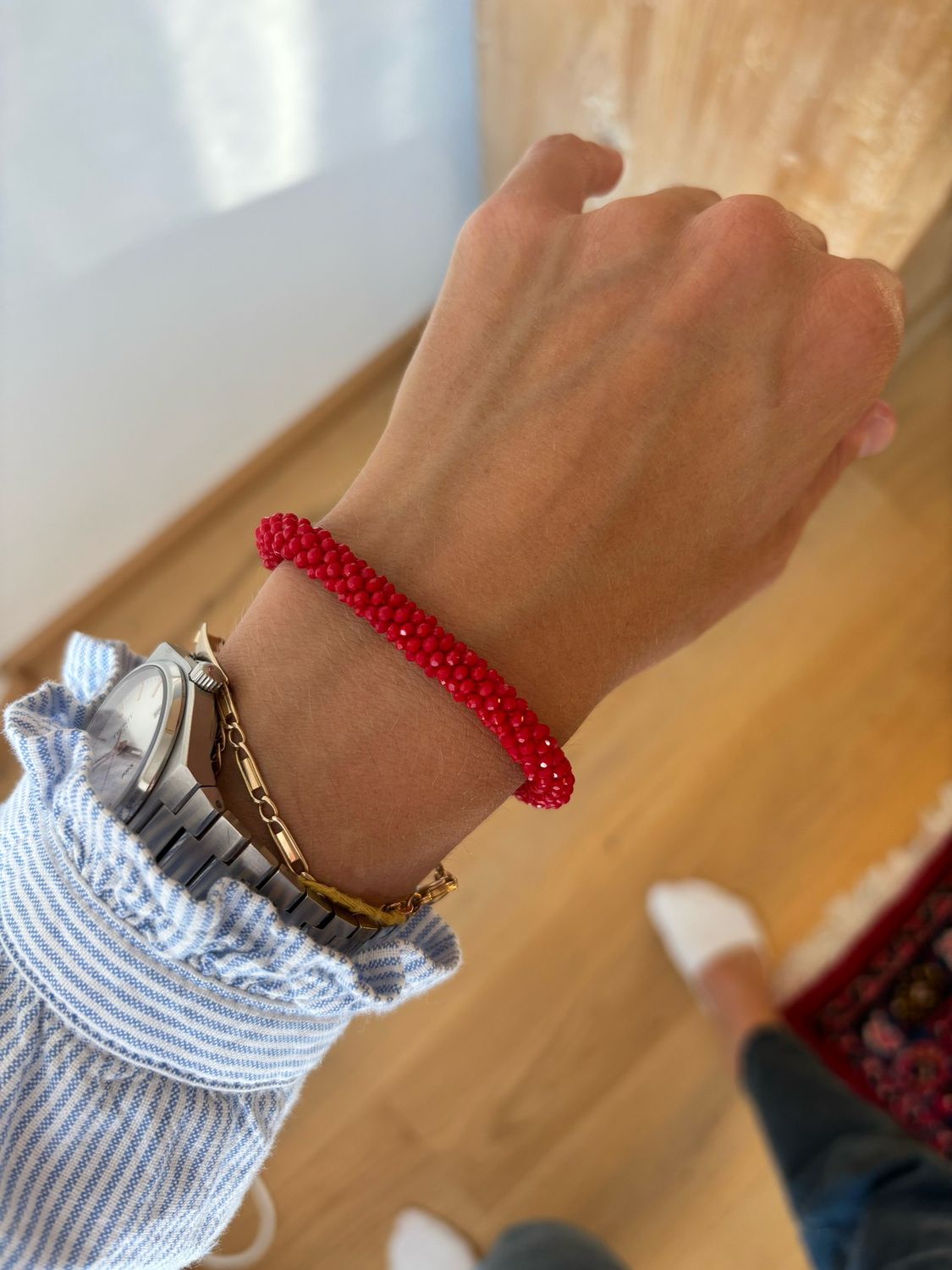 JoJo Jewelry Armband Facett (rot)