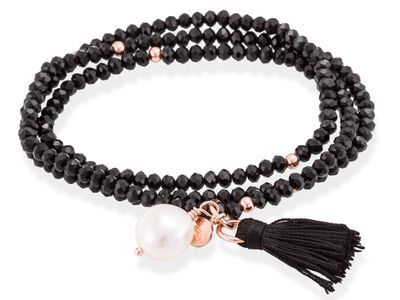 Marina Garcia Armband ZEN SCHWARZ mit Perle