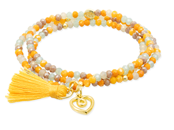 Marina Garcia Armband ZEN SENF mit Herz