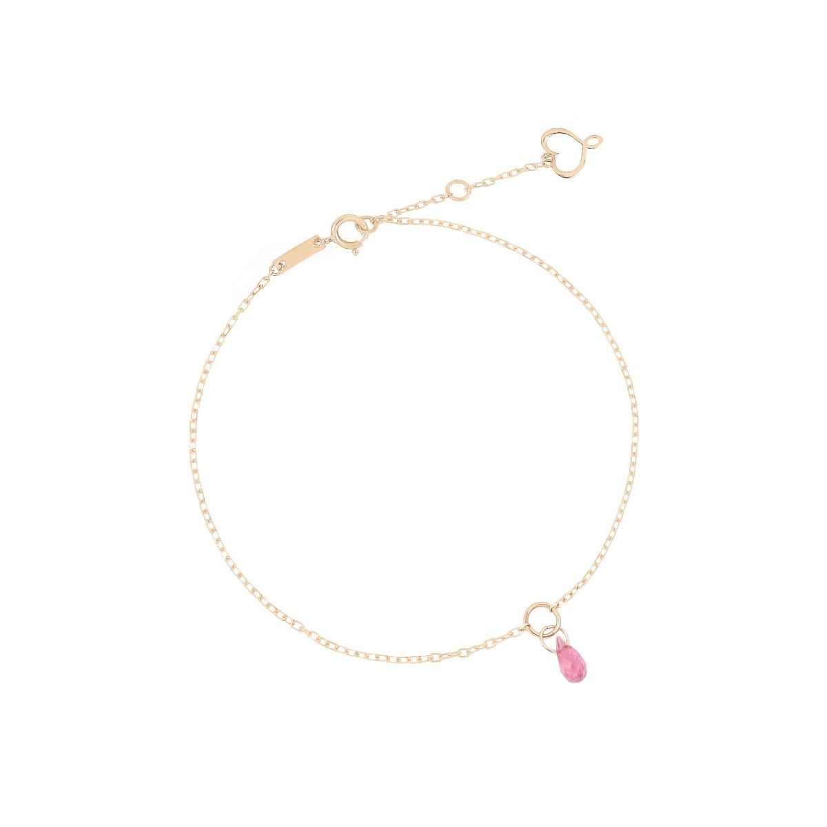 MAMAN ET SOPHIE Armband PINK TOURMALINE DROP 18KT GOLD
