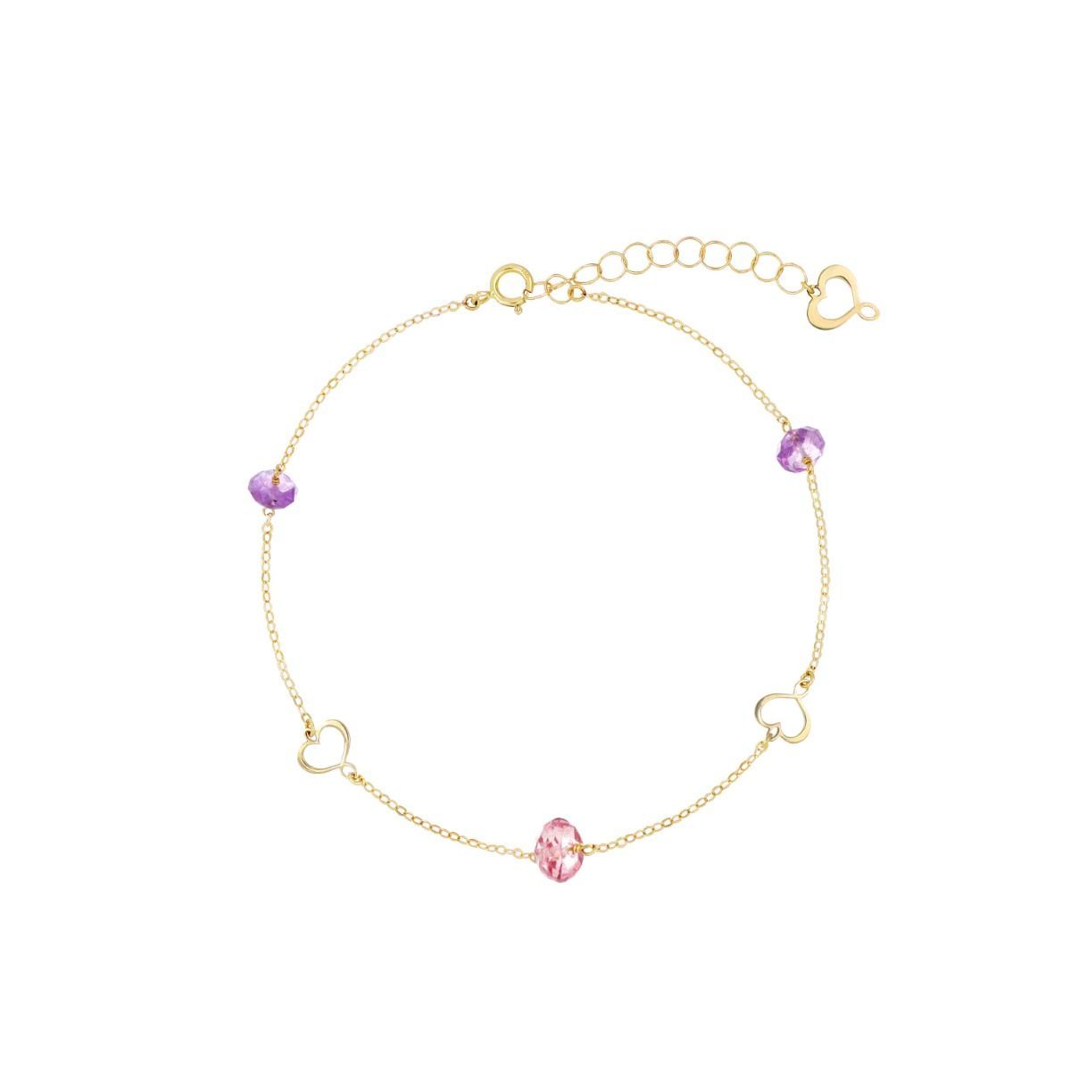 MAMAN ET SOPHIE Armband 18KT CLOUDS AND PINK CHAINS