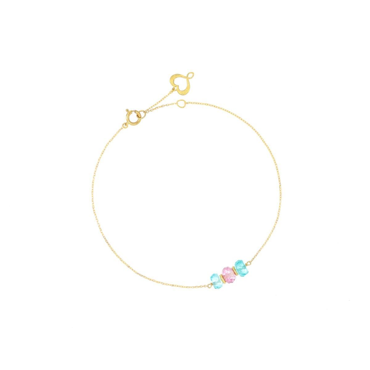 MAMAN ET SOPHIE Armband 18KT APATITE AND ROSE TOPAZ