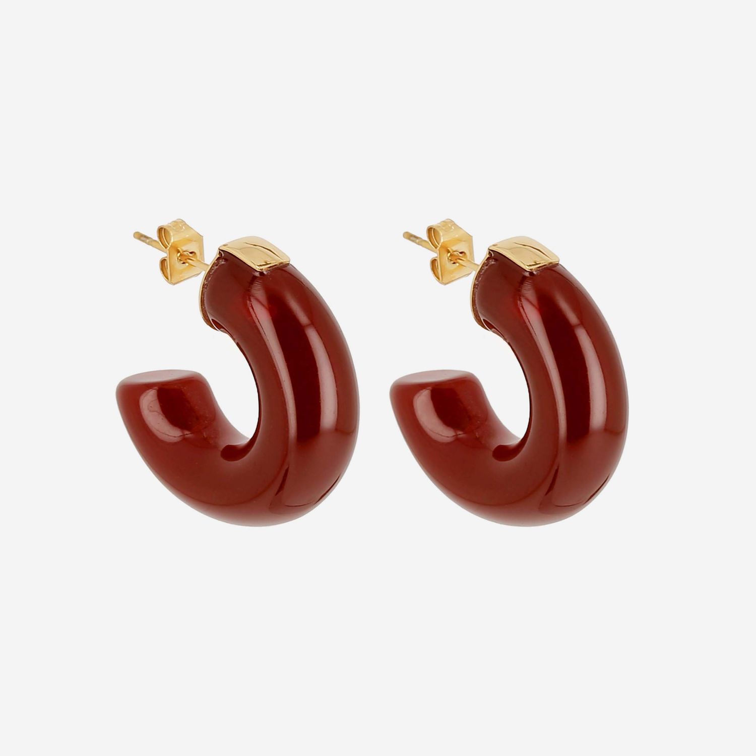 ZAG Bijoux Ohrring Marble (dunkelrot)