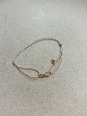 LUCKY CHAIN Stoffarmband Unendlichkeit (beige)