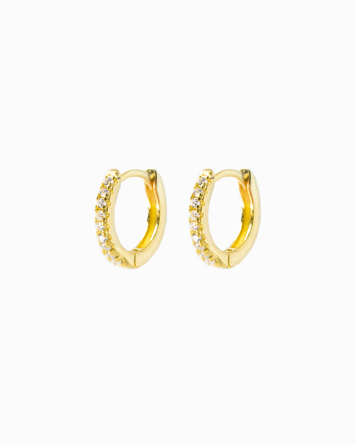 FABNORA Zirconia Hoops Vergoldet