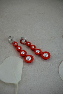 FABNORA Anhänger PEARL Long (Deep Red)