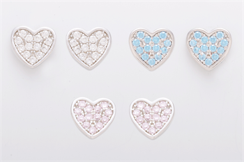 Kinder-Ohrstecker mit Herz (ausgef.) rosa