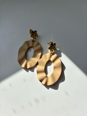 Ohrring Wave (beige)