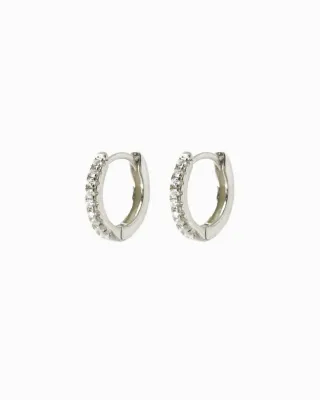FABNORA Zirconia Hoops Silber