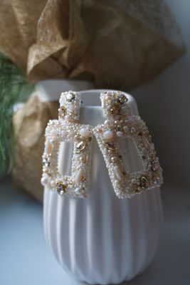 PAULIE POCKET Classic Shimmer Ohrringe (beige)