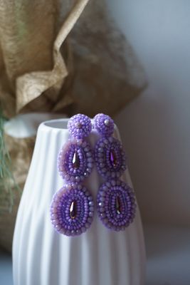 PAULIE POCKET Ella Glanz Ohrringe (lila)