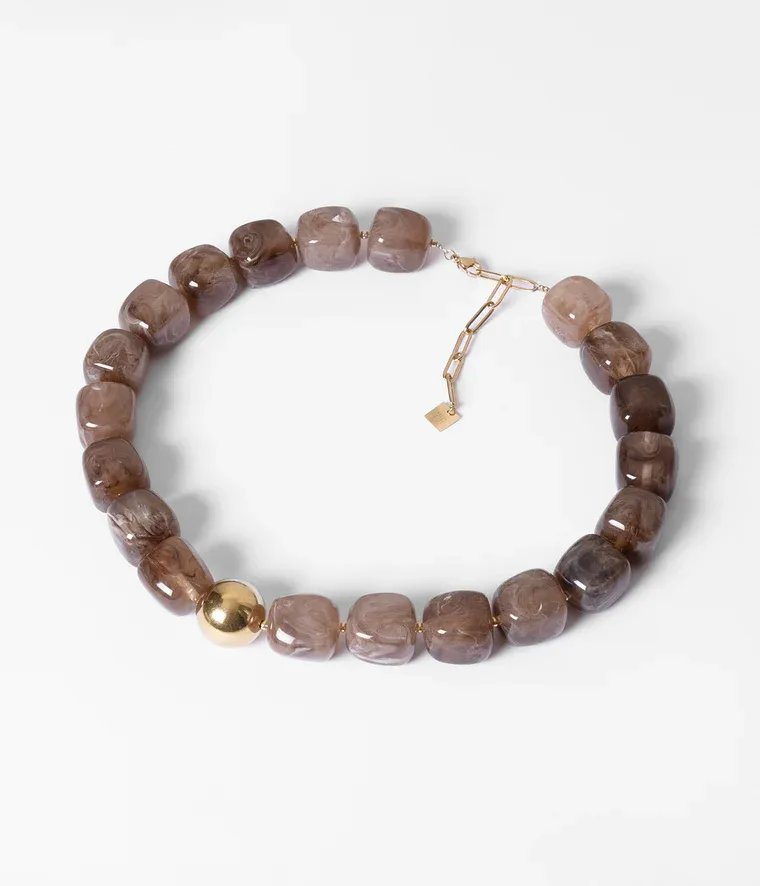 ZAG Bijoux Collier Oedipe (MARRON)