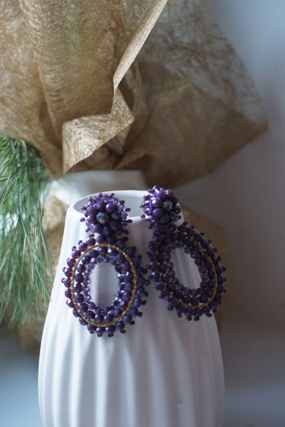 PAULIE POCKET Ohrring Liva (lila)