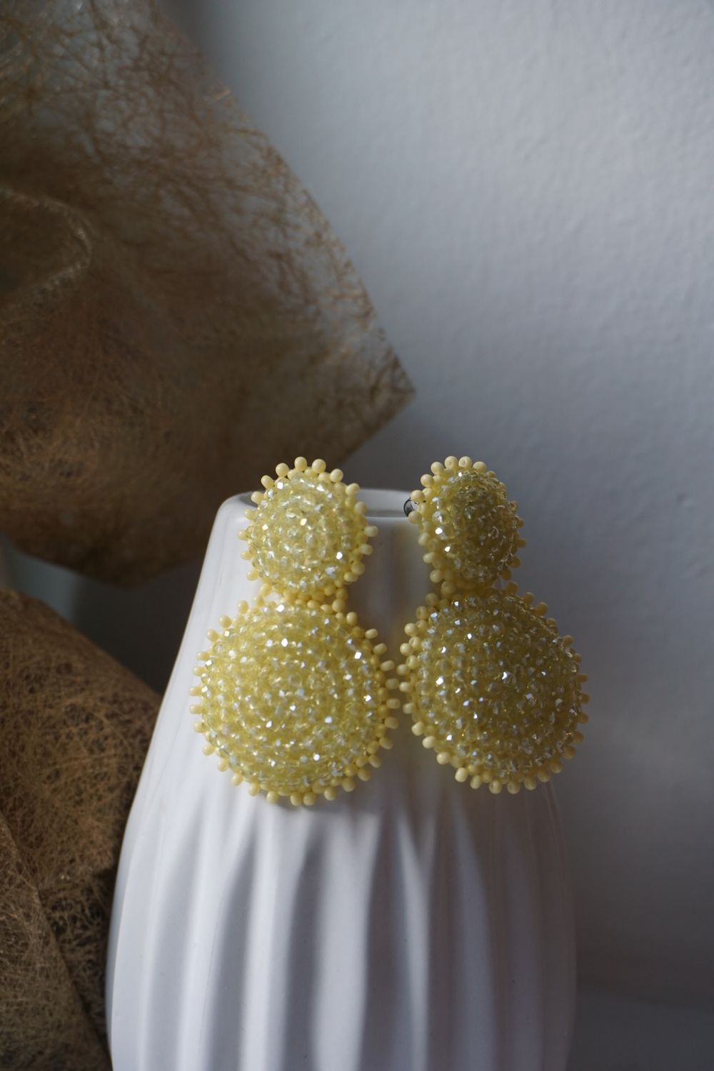 PAULIE POCKET Small Double Ohrring (gelb)