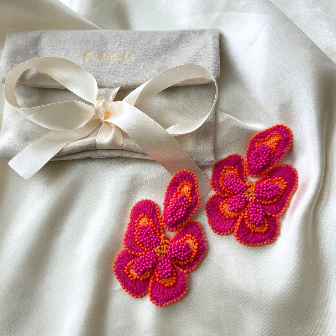 PAULIE POCKET Ohrring Schmetterling (pink)