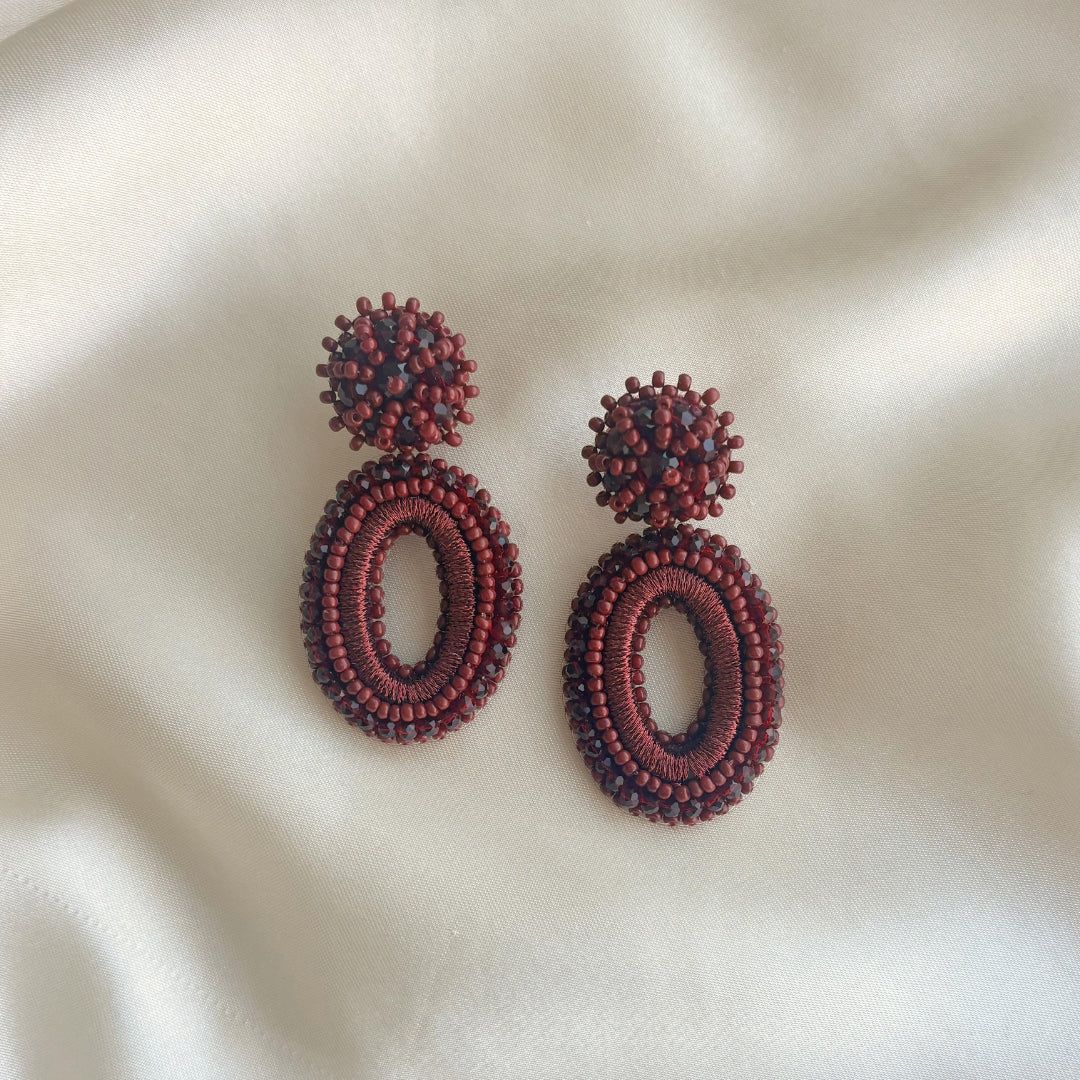 PAULIE POCKET Classic Ivy Ohrring (Burgundy)