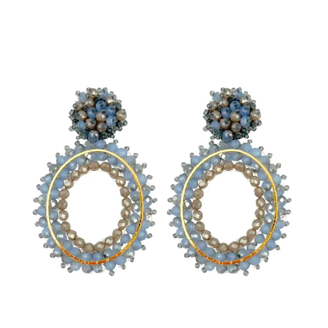 PAULIE POCKET Classic Liva Ohrring (blau/groß)