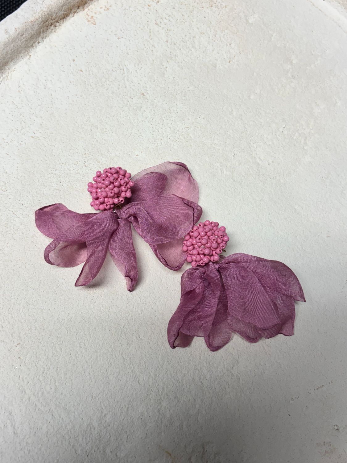 JoJo Jewelry Ohrring Flower (dunkelrosa)