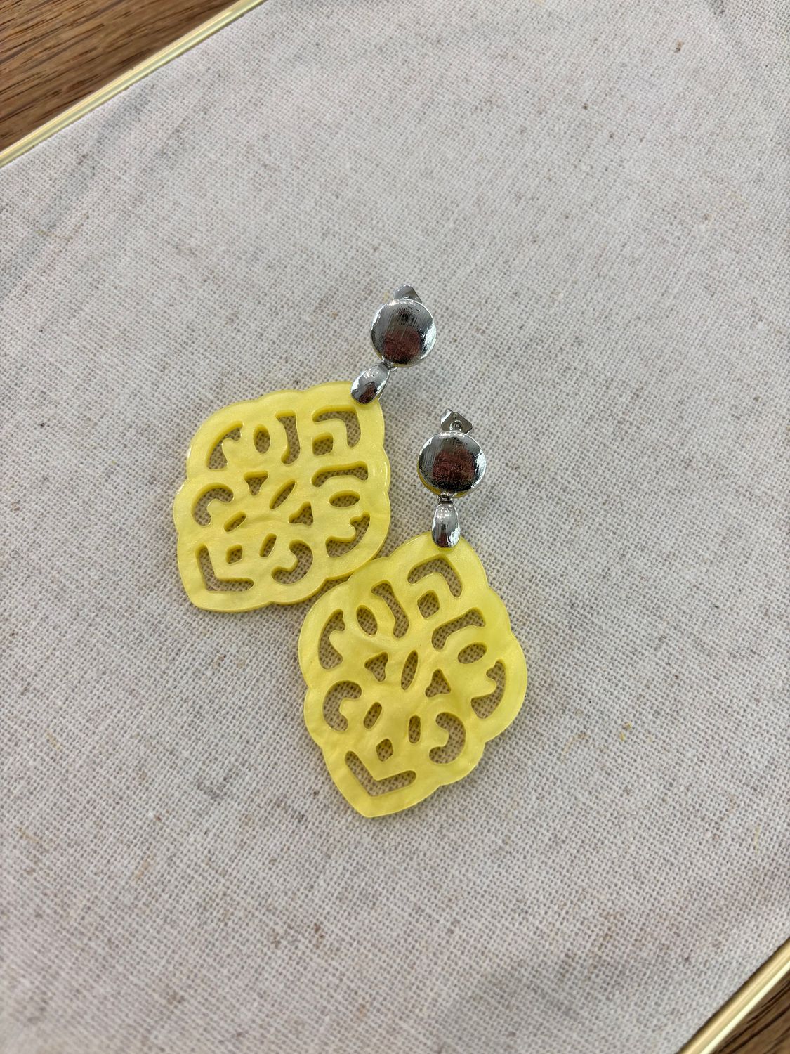 JoJo Jewelry Ohrring Barrock (gelb/silber)