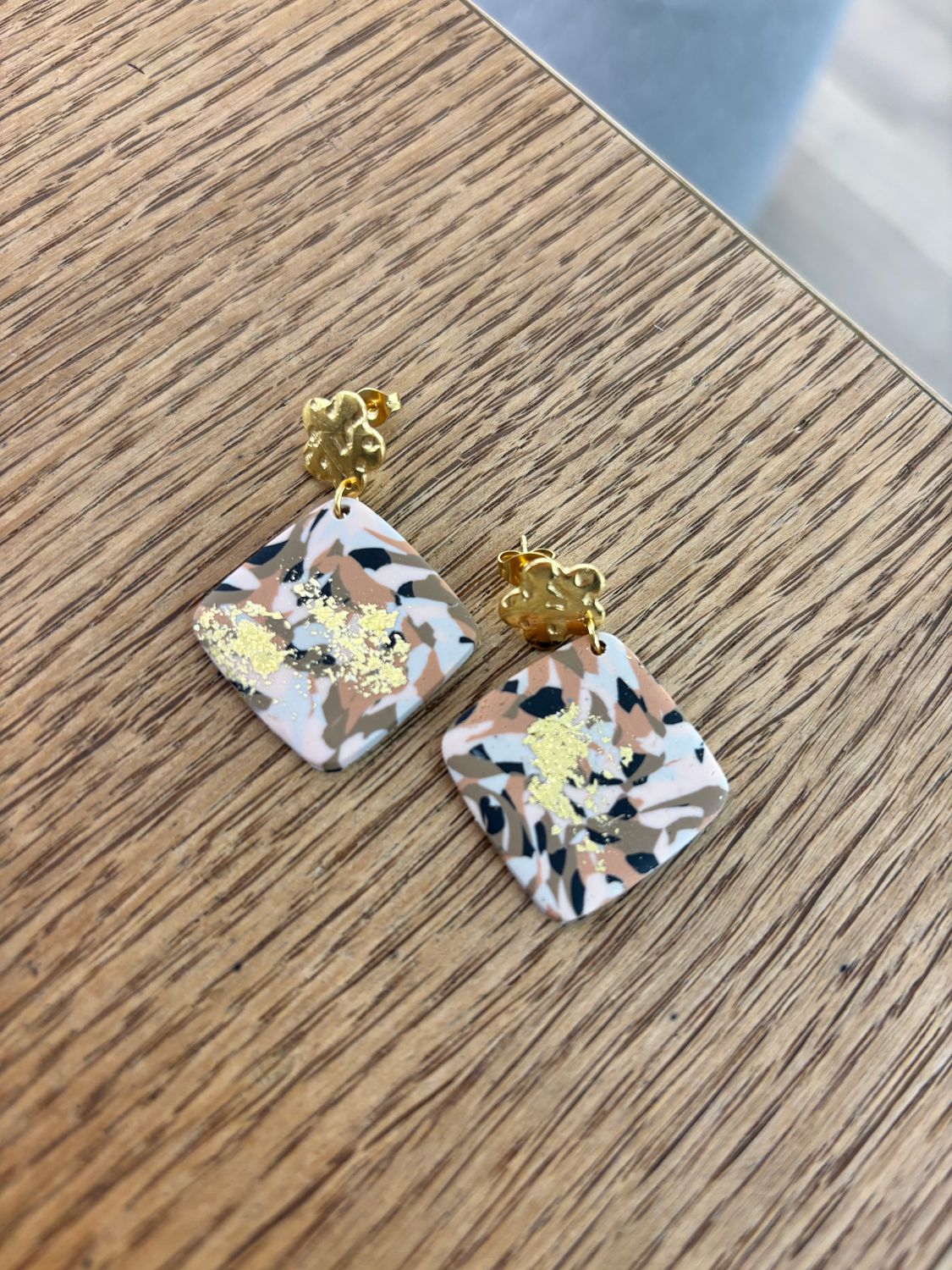 JoJo Jewelry Ohrring Hippy quadratisch (rosé)