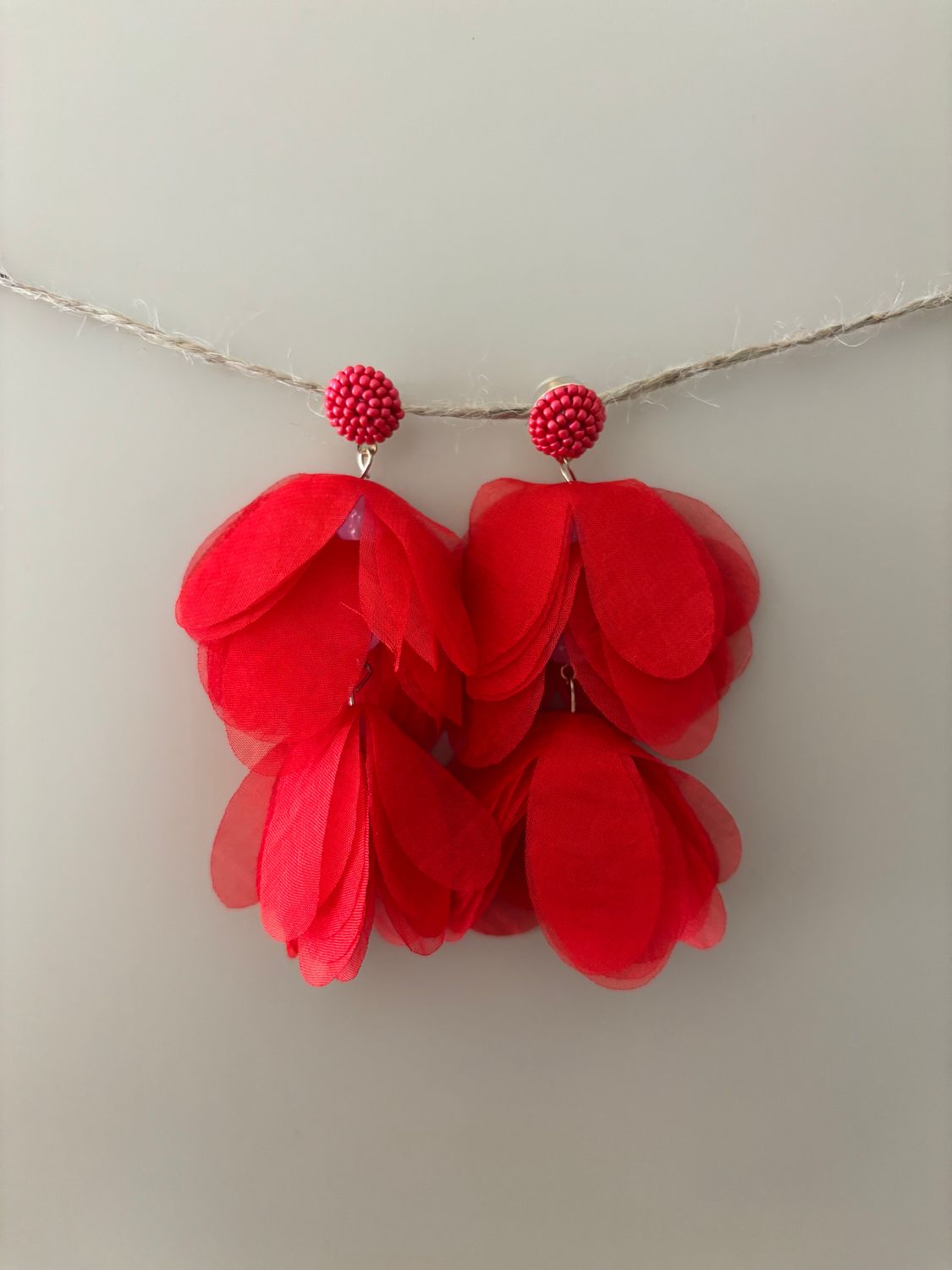 JoJo Jewelry Ohrring Flower Grande (rot)